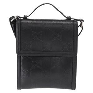 Gucci GG Emboss Shoulder Bag Black
